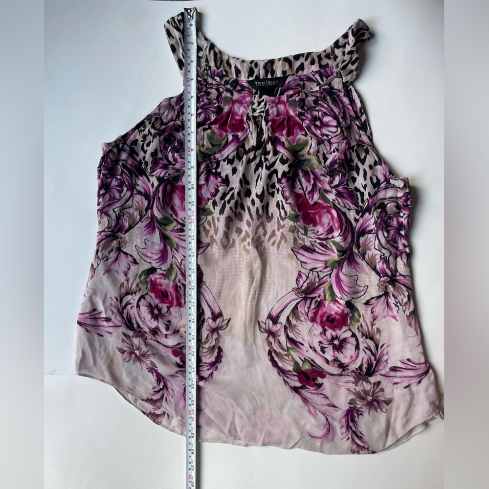 WHBM NWOT Sleeveless Floral
Animal Print Silk Halter Blouse L
Glam Boho Preppy - Picture 3 of 5